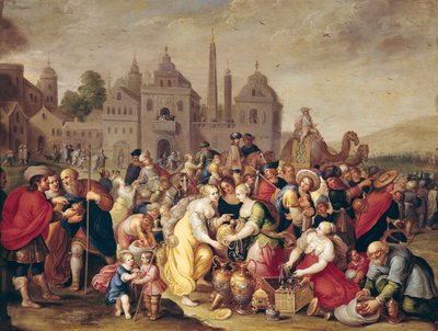 De Exodus of De Vazen van de Egyptenaren door Frans II Francken the Younger